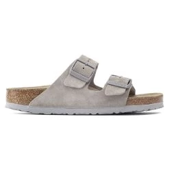 Birkenstock Arizona Soft Footbed Suede Leather - Stone Coin (Narrow Width) 10 Birkenstock Arizona Soft Footbed Suede Leather - Stone Coin (Narrow Width) -Sandal Style Shop 1020507 side 74371.1645640206