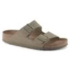 Birkenstock Men's Arizona Vegan Textile - Faded Khaki (Regular Width) -Sandal Style Shop 1023958 83109.1681220266