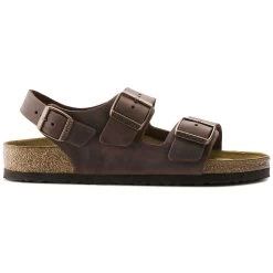 Birkenstock Men's Milano Oiled Leather - Habana (Regular Width) -Sandal Style Shop 34871 side 50286.1559234595