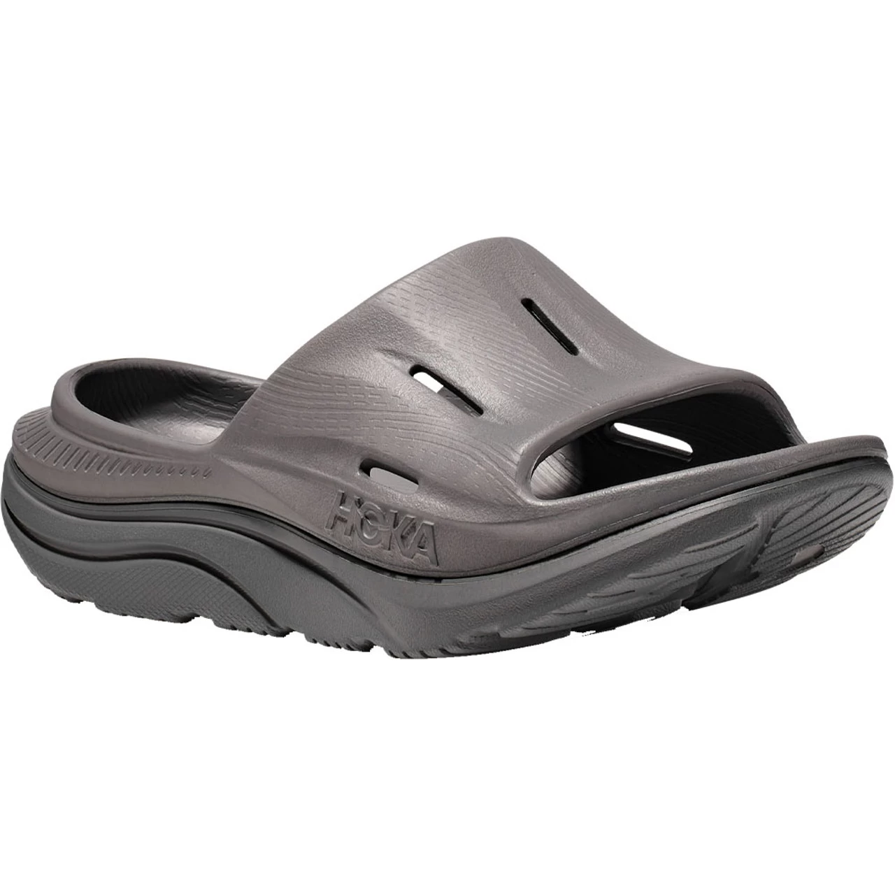HOKA ONE ONE Unisex Ora Recovery Slide 3 - Grey / Grey 4 HOKA ONE ONE Unisex Ora Recovery Slide 3 - Grey / Grey - Image 2
