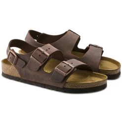 Birkenstock Men's Milano Oiled Leather - Habana (Regular Width) -Sandal Style Shop 4 32588.1559234599