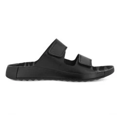 ECCO Men's 2nd Cozmo Two Band Slide - Black 11 ECCO Men's 2nd Cozmo Two Band Slide - Black -Sandal Style Shop 500904 01001 outside 33615.1650999598